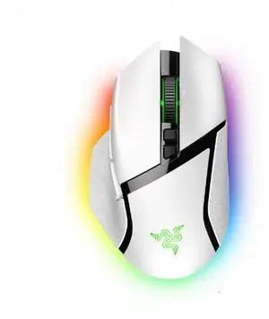 Basilisk V3 Pro Customizable Ergonomic Gaming Mouse: - Optical Mouse Switches GEN-3 - Hyperscroll Tilt Wheel - 30K DPI Optical Sensor - 11 Programmable Buttons - Chroma RGB Light - White