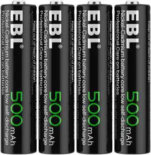 EBL 4PCS 1.2V 500mAh NI-CD Batteries AAA Rechargeable Battery