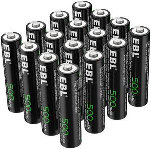 EBL 16 PCS 1.2V 500mAh NI-CD Batteries AAA Rechargeable Battery