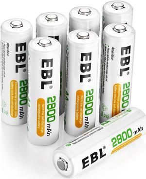  EBL AAA Rechargeable Batteries 1100 mAh (8 Packs) with Smart  C807 Battery Charger and Micro USB Charging Cable : Electronics
