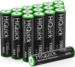 HiQuick 16 Pcs 1100mAh AAA Rechargeable Battery 1.2v Per-Charged Ni-MH AAA Batteries