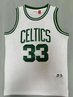 Boston Celtics Bird white Basketball Jersey Medium