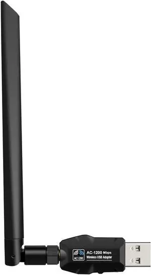 USB WiFi Adapter for PC 1200Mbps, USB 3.0 WiFi Dongle Wireless Network Adapter 2.4GHz/300Mbps+5GHz/866Mbps 5dBi High Gain Antenna for Laptop Destop Win XP/7/8/10, Mac OS X 10.6-10.15, Linux USB WiFi Adapter for PC 1200Mbps, USB 3.0 WiFi Dongle Wireless Network Adapter 2.4GHz/300Mbps+5GHz/866Mbps 5dBi High Gain Antenna for Laptop Destop Win XP/7/8/10, Mac OS X 10.6-10.15, Linux
