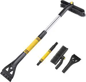 32" Extendable Car Accessories Snow Brush and Ice Scraper with Foam Grip,Brush Supports 360 Degree Rotation, Scratch-Free Snow Removal for Automotive SUV Truck Windshield 32" Extendable Car Accessories Snow Brush and Ice Scraper with Foam Grip,Brush Supports 360 Degree Rotation, Scratch-Free Snow Removal for Automotive SUV Truck Windshield