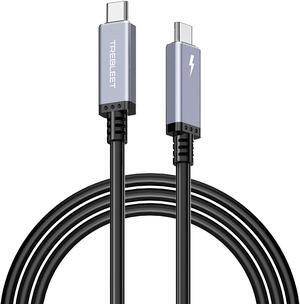 6.6ft (2m) for Thunderbolt 3 Cable 40Gbps USB4 Cable , 100W,5K@60Hz Thunderbolt 3 to Thunderbolt 3 Male to Male Cord, for Thunderbolt3 (USB C) Hub, Adapter, Devices, 20V/5A