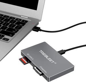 Dual-Slot CFexpress Type B and SD 4.0 UHS-II Card Reader USB 3.2 Gen 2 10Gbps, Compatible for Thunderbolt 3 USB3.1 and USB 3.0,Support Windows/Mac OS
