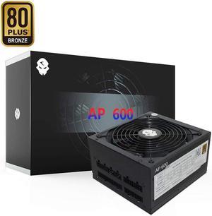 Gaming 80 Plus Bronze 600W Power Supply PSU, Full Modular 600 Watt 80 Plus Bronze Certified PSU with Silent 140mm Fan