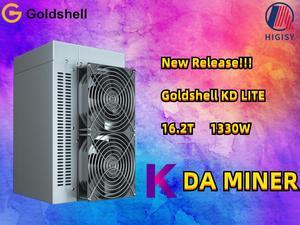 Gold shell KD LITE 16.2T Hashrate KDA Miner Kadena algorithm 1330W Power Consumption Come With PSU Upgarded from KD BOX and KD6