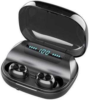 263 TWS CVC8.0 Noise Cancelling Bluetooth Earphone with Charging Box, Support Touch & Three-screen LED Battery Display & Phone Holder & Power Bank & HD Call & Voice Assistant (Black)