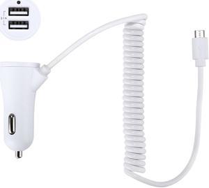 Car Charger, 3.1A Dual Ports Android Wired Smart Car Charger, For Galaxy, Sony, Lenovo, HTC, Huawei, and other Smartphones