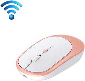 M030 4 Keys 1600DPI Laptop Office Mute Mouse, Style: Dual Mode (Pink) Dual Mode (Pink)
