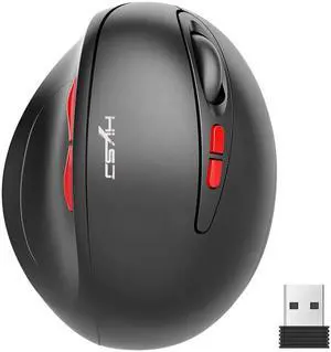 HXSJ T31 2.4GHz 2400DPI Three-speed Adjustable 7-keys Rechargeable Vertical Wireless Optical Mouse