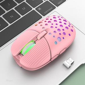 K-Snake BM900 6 Keys 2.4G Wireless Charging Beetle Mouse Glowing Gaming Mouse (Pink)