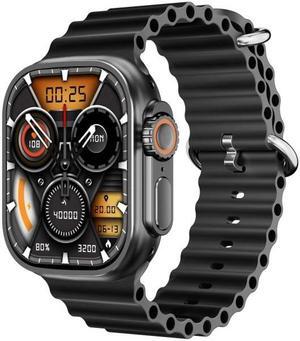 WS12 ULTRA 2 2.2 inch Sport Smart Watch, Support Payment Code / Bluetooth Call / Sleep / Blood Oxygen / Heart Rate / Blood Pressure Health Monitor (Black)