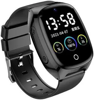 D300 1.54 inch IPS Screen Smart Watch, Support Tracking and Positioning & Video Call With Body Temperature (Black)