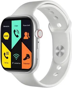 DW35PRO 1.75 inch Color Screen IPX7 Waterproof Smart Watch, Support Bluetooth Answer & Reject / Sleep Monitoring / Heart Rate Monitoring, Style: Silicone Strap Silicone Strap(White) (White)