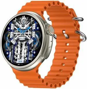 Z78 Ultra 1.52 inch Round Screen HD Smart Watch Supports Heart Rate/Blood Oxygen Monitoring (Orange)