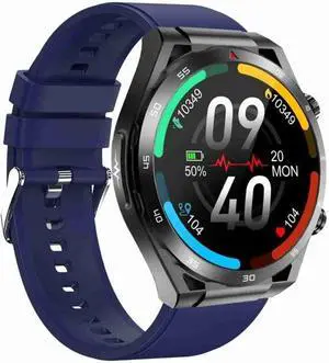 ET450 1.39 inch IP67 Waterproof Silicone Band Smart Watch, Support ECG / Non-invasive Blood Glucose Measurement ET450 (Blue) (Blue) Black