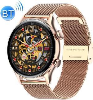 Ochstin 5HK8 Pro 1.36 inch Round Screen Blood Oxygen Blood Pressure Monitoring Bluetooth Smart Watch, Strap:Steel Steel (Gold)