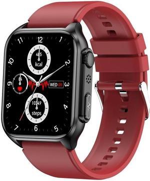 TK12 1.96 inch IP67 Waterproof Silicone Band Smart Watch Supports ECG / Remote Families Care / Bluetooth Call / Body Temperature Monitoring Silicone Band (Red) (Red)