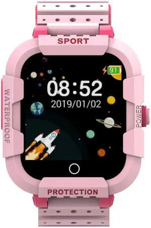 DF75 1.4 Inch 4G GPS Positioning Children Waterproof Smart Calling Watch With SOS Function (Pink)