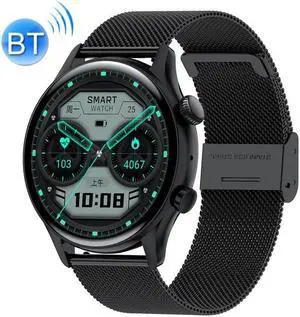 Ochstin 5HK8 Pro 1.36 inch Round Screen Blood Oxygen Blood Pressure Monitoring Bluetooth Smart Watch, Strap:Steel Steel (Black)