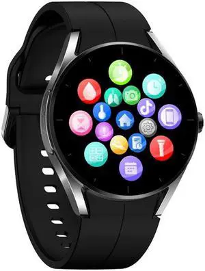 KS05 1.32 inch IP67 Waterproof Color Screen Smart Watch,Support Blood Oxygen / Blood Glucose / Blood Lipid Monitoring (Gray Black)
