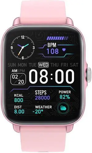 Y22 Heart Rate Monitoring Smart Bluetooth Watch, Color: Pink Pink