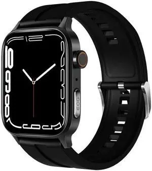 GT22 1.85 inch TFT Screen Silicone Band Health Smart Watch, Support Bluetooth Call / Plateau Blood Oxygen / Body Temperature / Arrhythmia / TI Heart Rate Monitoring Silicone Band (Black) (Bl