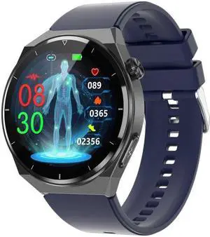 TK20 1.39 inch Silicone Band Smart Watch Supports ECG / Remote Families Care / Body Temperature Monitoring Silicone Band (Blue) (Blue) Black