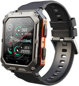 C20 Pro 1.83 Inch IP68 Waterproof Bluetooth Call Three-Proof Smart Sports Watch (Orange)