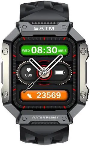PG333 1.91 inch Waterproof Smart Sports Watch Support Heart Rate Monitoring / Blood Pressure Monitoring (Black)