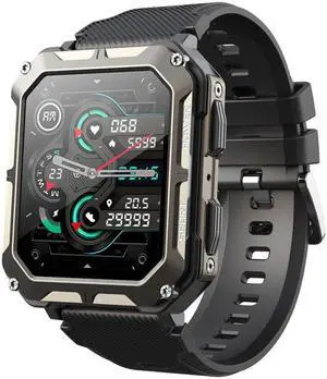 C20 Pro 1.83 Inch IP68 Waterproof Bluetooth Call Three-Proof Smart Sports Watch (Black)