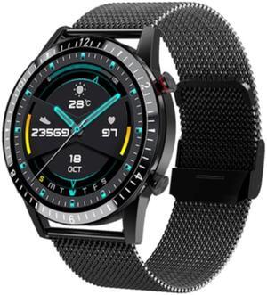 I9 1.3 Inch Heart Rate/Blood Pressure/Blood Oxygen Monitoring Watch, Color: Black Steel, Size:Black Steel