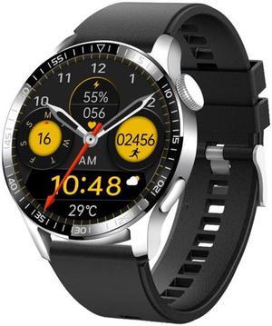 UM93Pro 1.28 Inch Heart Rate/Blood Oxygen Monitoring Bluetooth Calling Watch With NFC Function (Silver Silicone)