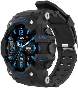 LC11 1.28 inch TFT Screen Outdoor Sports Smart Watch, IP68 Waterproof Support Heart Rate & Blood Pressure Monitoring (Blue) Black