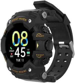 LC11 1.28 inch TFT Screen Outdoor Sports Smart Watch, IP68 Waterproof Support Heart Rate & Blood Pressure Monitoring (Gold)