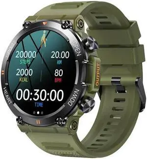 K56Pro 1.39 Inch Heart Rate/Blood Pressure/Blood Oxygen Monitoring Smart Calling Watch (Green)