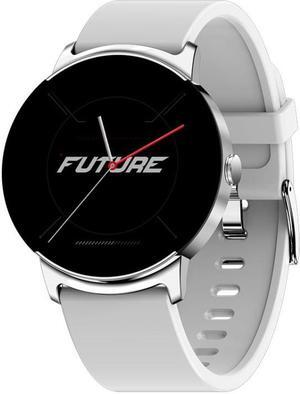 KS02 1.32 Inch Smart Watch Supports Blood Glucose Detection, Blood Pressure Detection, Blood Oxygen Detection (Silver+White)