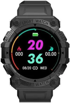 FD68S 1.44 inch Color Roud Screen Sport Smart Watch, Support Heart Rate / Multi-Sports Mode (Black)