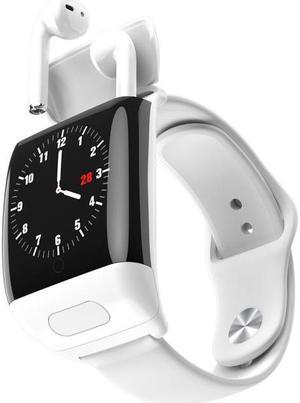 G36 0.96 inch Color Screen Smart Watch with Bluetooth Headset, Support Call Reminder/Sleep Monitoring/Remote Control Selfie/Blood Oxygen Monitoring/Blood Oxygen Monitoring (White)
