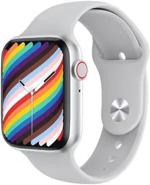 W37 1.75inch IPS Color Screen Smart Watch IP68 Waterproof,Support Bluetooth Call/Heart Rate Monitoring/Blood Pressure Monitoring/Sleep Monitoring (Silver)