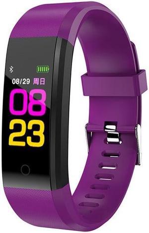 ID115 Plus Smart Bracelet Fitness Heart Rate Monitor Blood Pressure Pedometer Health Running Sports SmartWatch for IOS Android ID115 Plus Purple (purple)