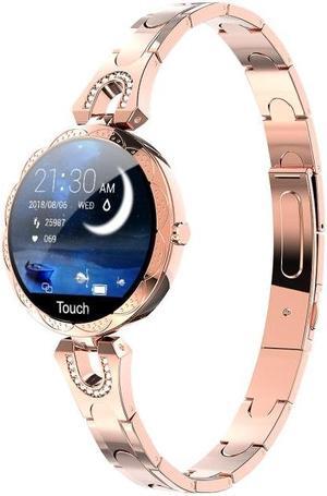 AK15 Fashion Smart Female Bracelet, 1.08 inch Color LCD Screen, IP67 Waterproof, Support Heart Rate Monitoring / Sleep Monitoring / Remote Photography (Rose Gold)