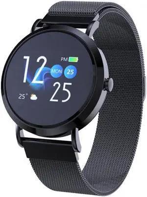 CV08C 1.0 inch TFT Color Screen Steel Watch Band Smart Bracelet, Support Call Reminder/ Heart Rate Monitoring /Blood Pressure Monitoring/ Sleep Monitoring/Blood Oxygen Monitoring (Black)