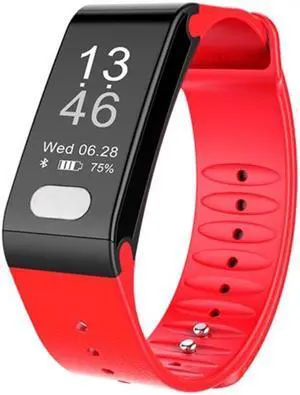 TLW T6 Fitness Tracker 0.96 inch OLED Display Wristband Smart Bracelet, Support Sports Mode / ECG / Heart Rate Monitor / Blood Pressure / Sleep Monitor (Red)