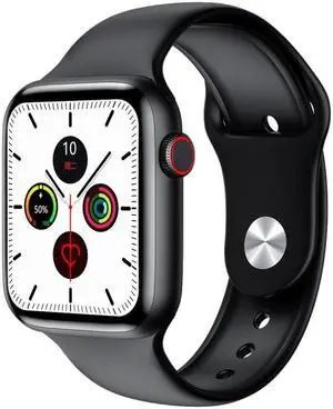 W46 1.75 inch IPS Color Screen IP68 Waterproof Smart Watch, Support Sleep Monitor / Heart Rate Monitor / Blood Pressure Monitoring (Black)