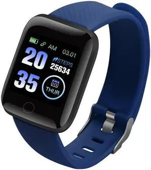116plus 1.3 inch Color Screen Smart Bracelet IP67 Waterproof, Support Call Reminder/ Heart Rate Monitoring /Blood Pressure Monitoring/ Sleep Monitoring/Excessive Sitting Reminder/Blood Oxyge