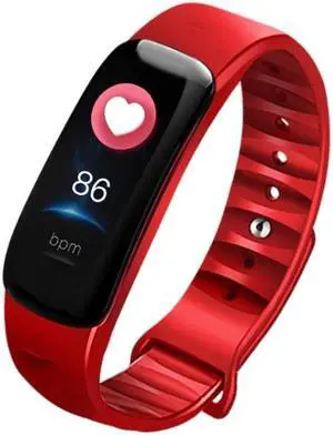 DOMIN0 C1S 0.96 inches IPS Color Screen Smart Bracelet IP67 Waterproof, Support Call Reminder /Heart Rate Monitoring /Blood Pressure Monitoring /Sleep Monitoring /Sedentary Reminder / Remote