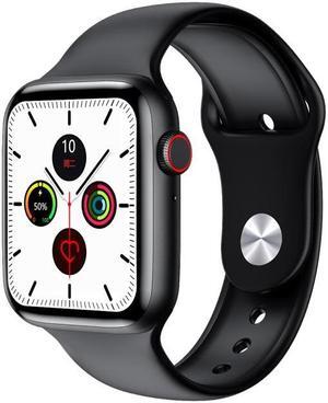 W37 1.75inch IPS Color Screen Smart Watch IP68 Waterproof,Support Bluetooth Call/Heart Rate Monitoring/Blood Pressure Monitoring/Sleep Monitoring (Black)